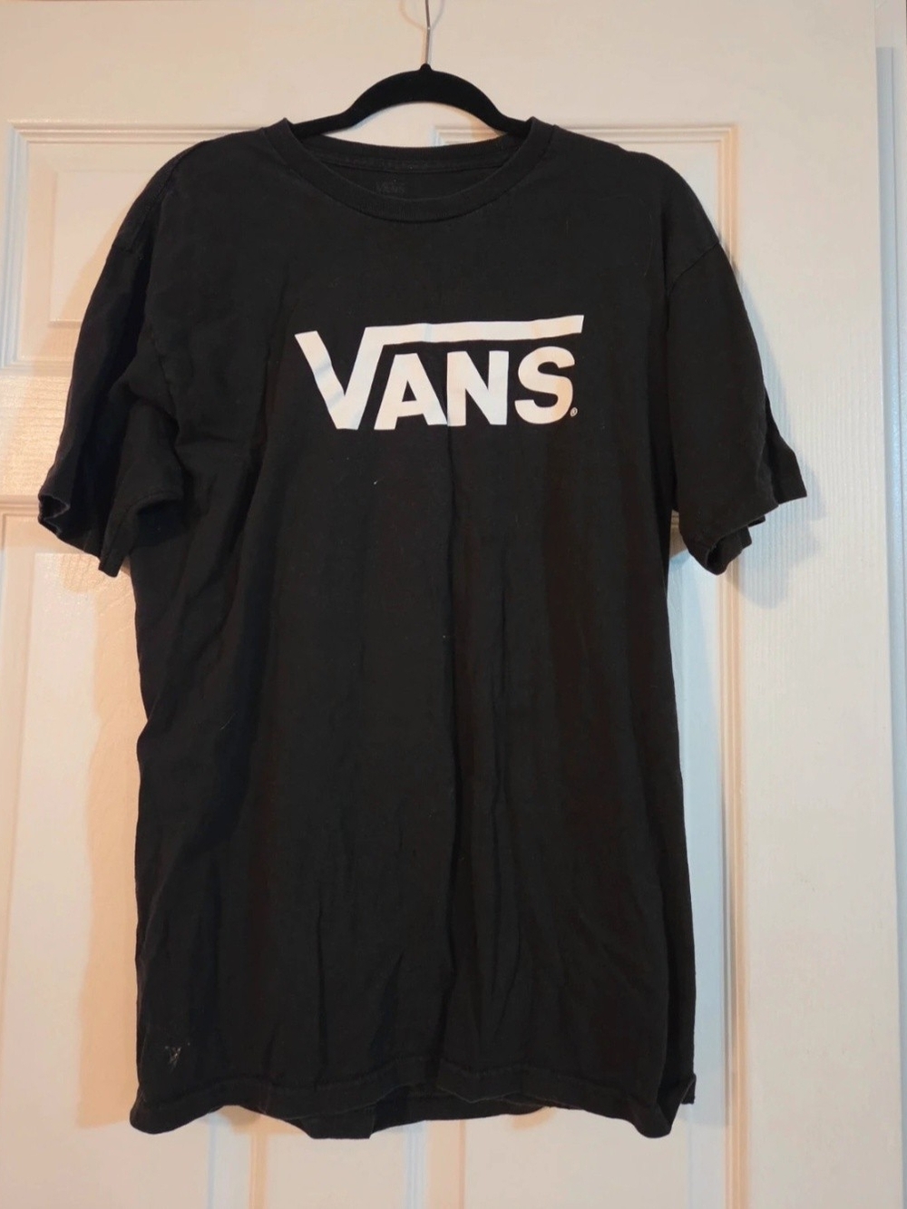 Vans Black Tee with White Logo